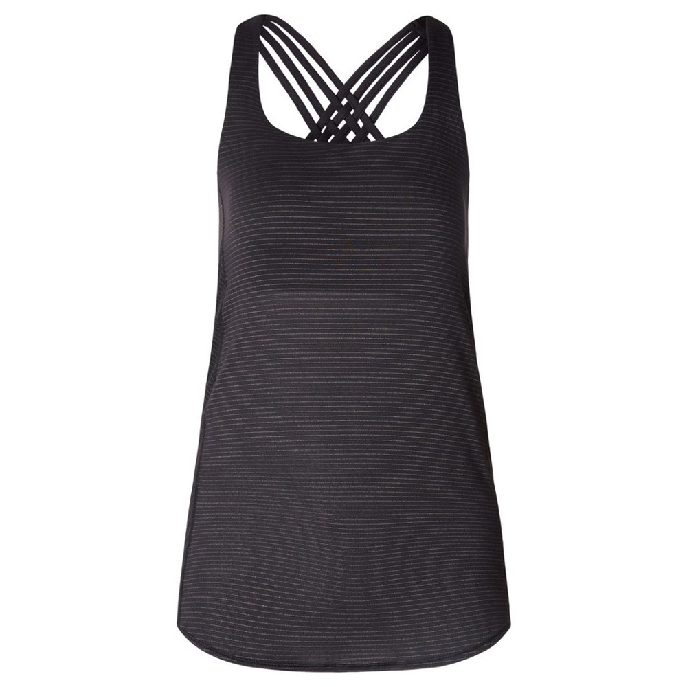 lululemon athletica Wild Black Striped Tank Top